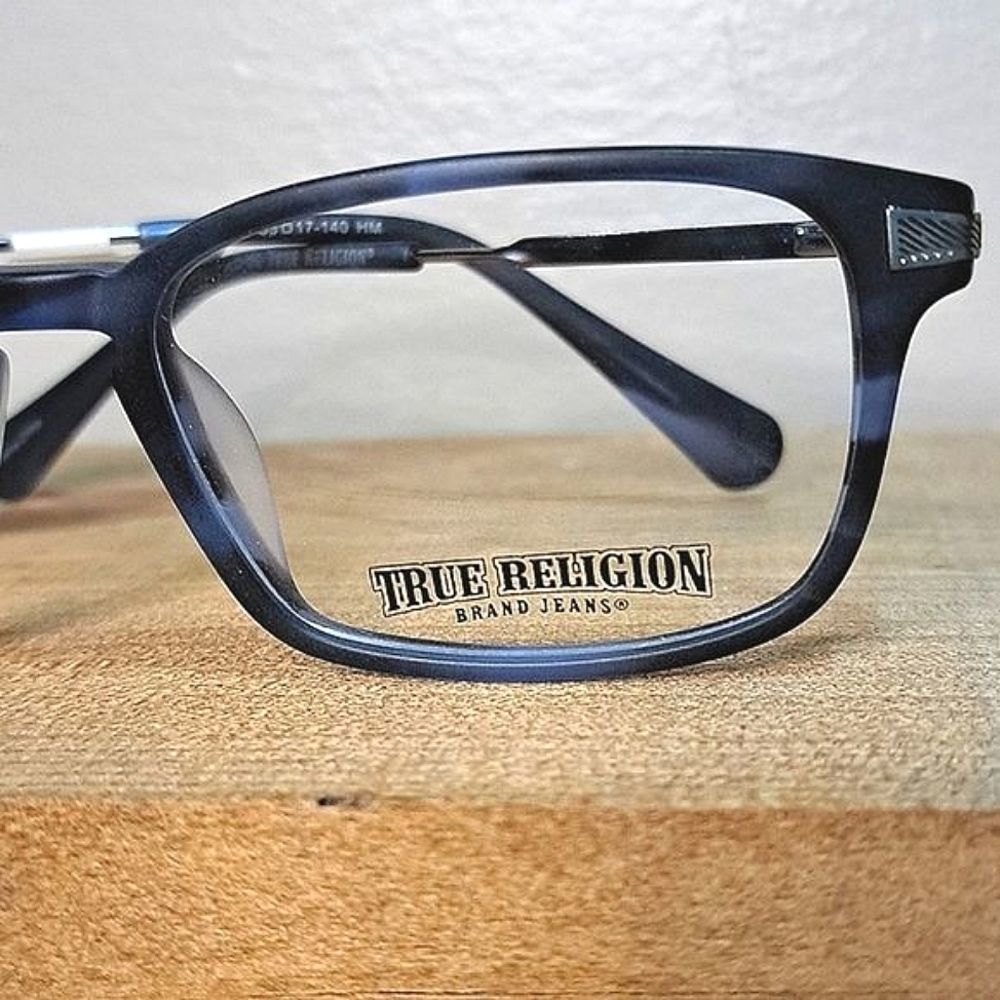 NEW True Religion Eyeglass Frame, Rx'able, blue/gray, Unisex glasses, 53-17-140 - Picture 2 of 8